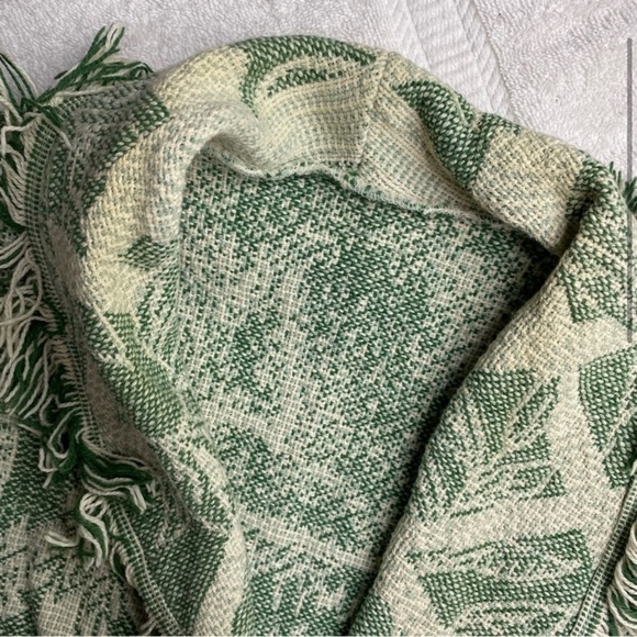 Vintage 90s Green Cream Tapestry Jacket M - Picture 4 of 13